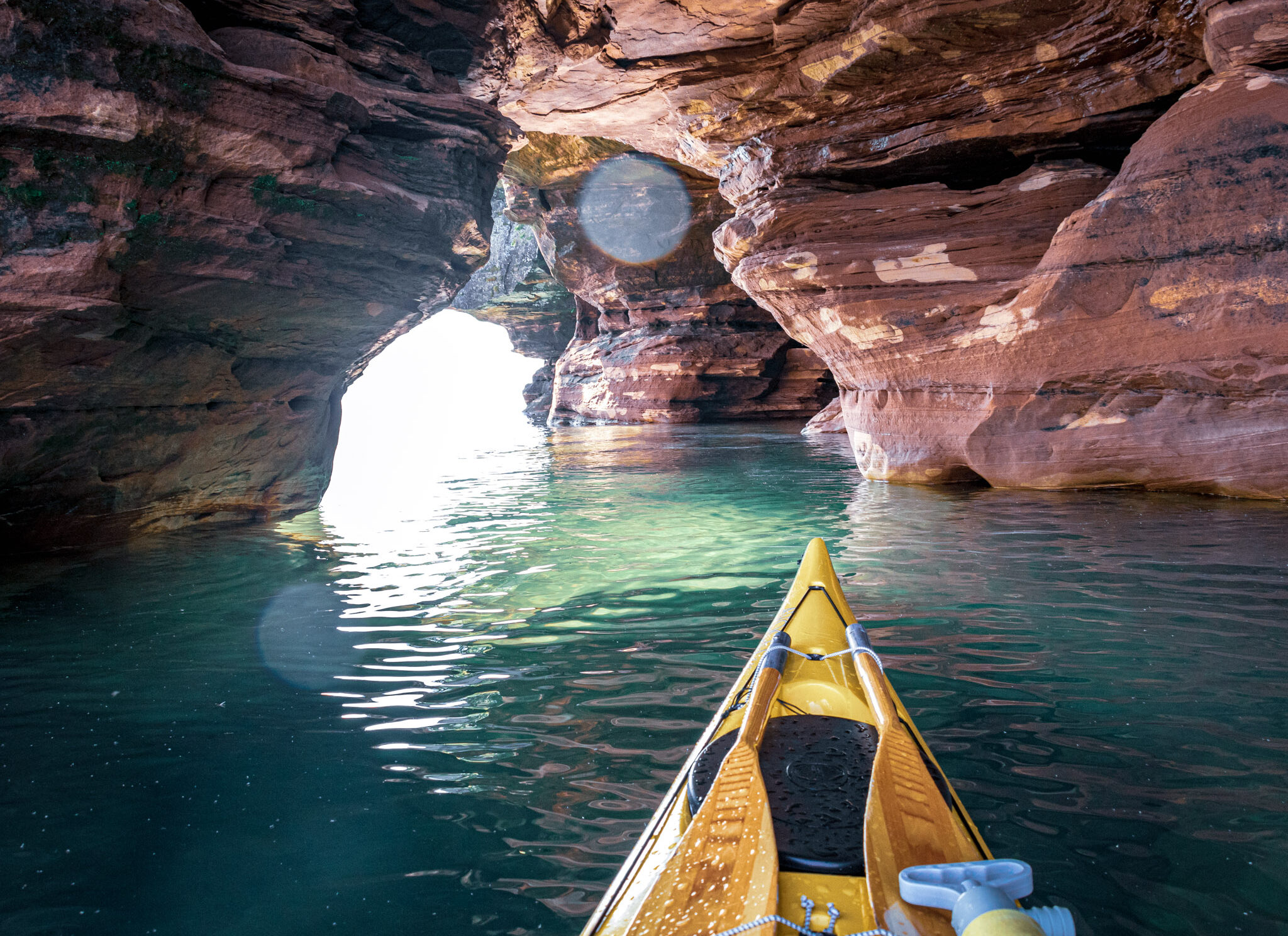 Kayaking Sand Island Sea Caves in the Apostle Islands National Lakeshore