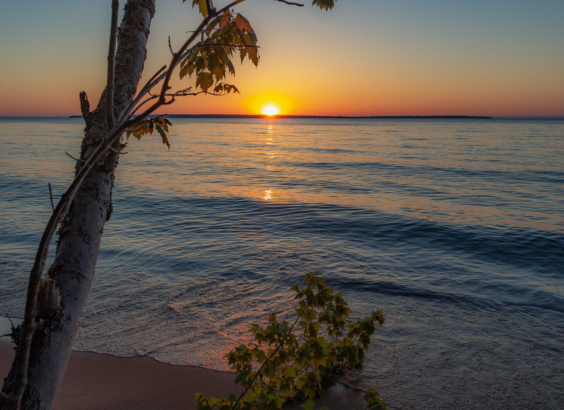 Views from Little Sand Bay, family beach campground on the great lakes
